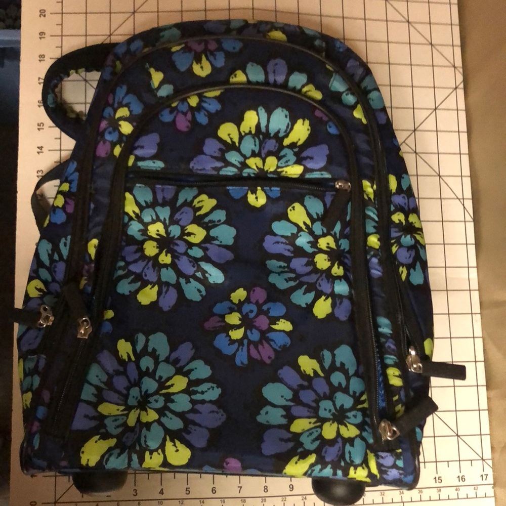 Vera Bradley indigo pop Backpack on Wheels